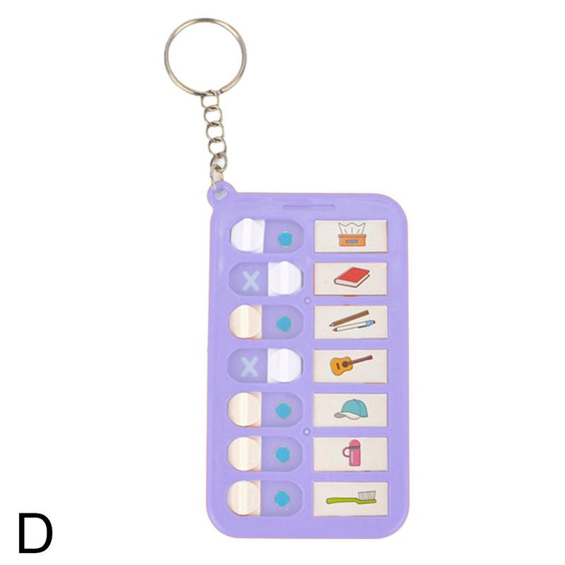 Anti-forgetting time clock, children's time management notebook, task plan check-in keychain